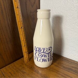 Emma Bridgewater "Love & Wild Flowers" Ceramic Milk Bottle Vase